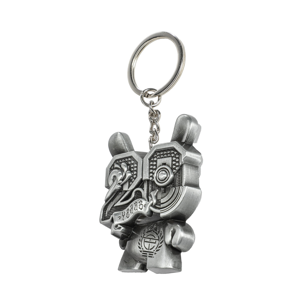 20th Anniversary Solid Metal Dunny Keychain - "Silverchrome" by Tristan Eaton (Limited Edition of 200)