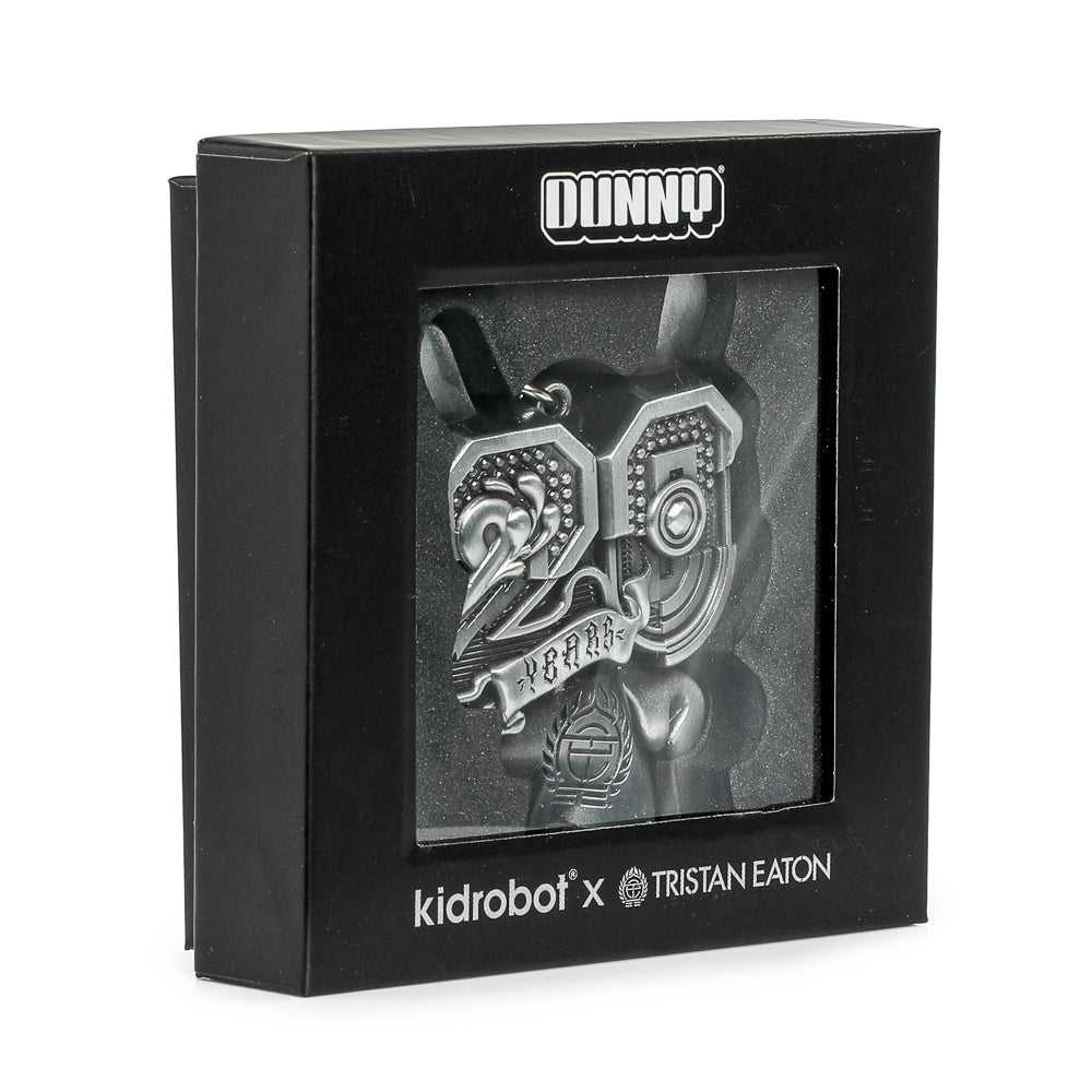 20th Anniversary Solid Metal Dunny Keychain - "Silverchrome" by Tristan Eaton (Limited Edition of 200)
