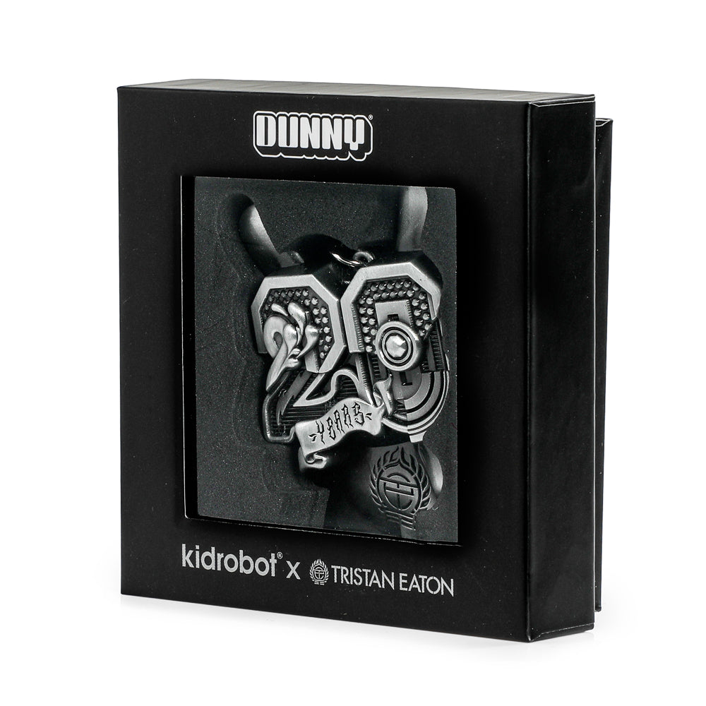 20th Anniversary Solid Metal Dunny Keychain - "Silverchrome" by Tristan Eaton (Limited Edition of 200)