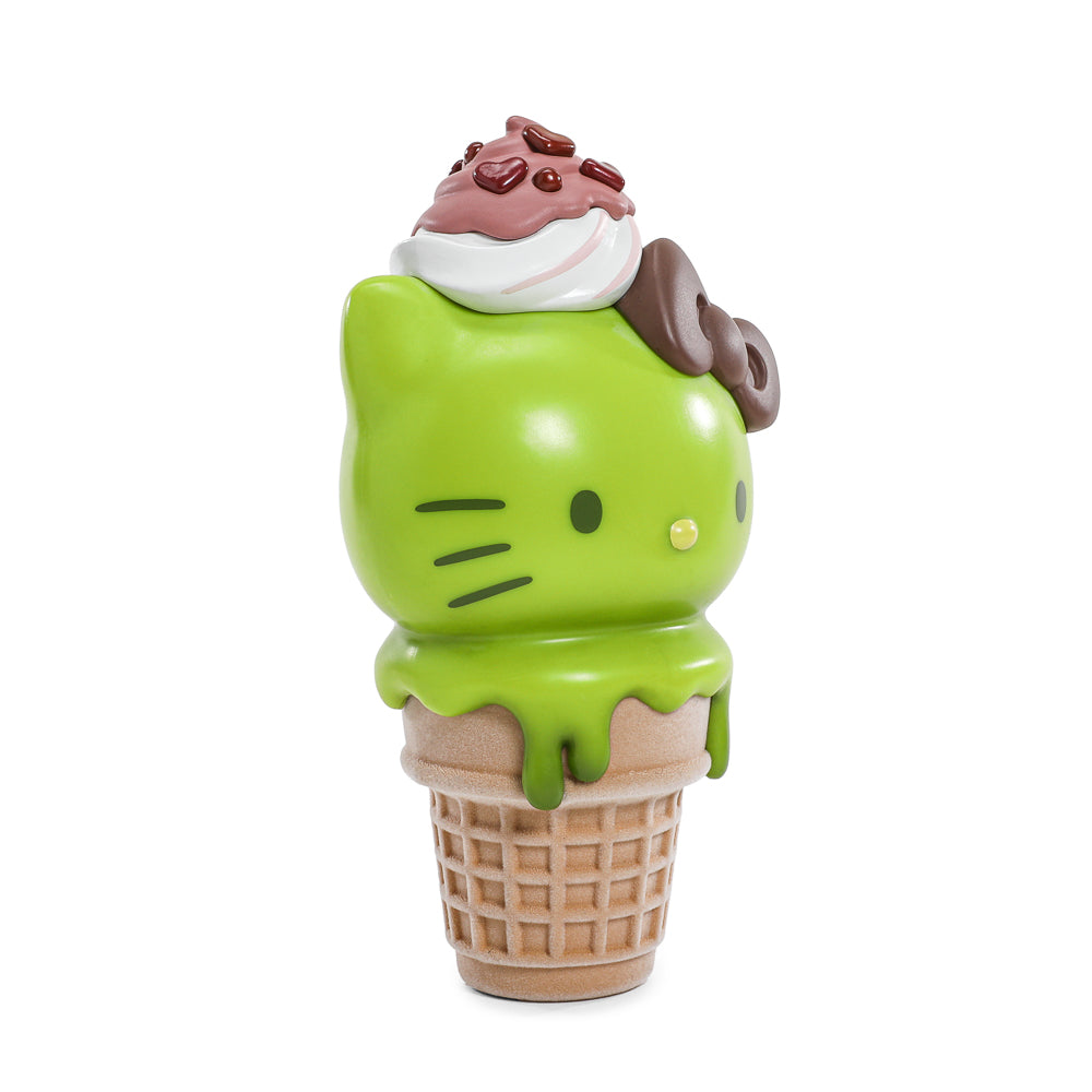 2025 CON EXCLUSIVE: Hello Kitty® Ice Cream Cone 6" Vinyl Art Figure - Glow-in-the-Dark Matcha with Chocolate Edition (Limited Edition of 500)