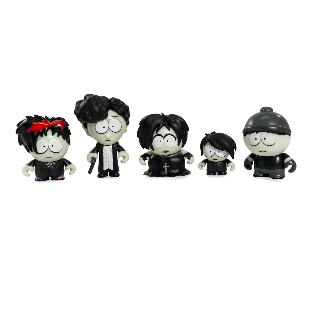2024 CON EXCLUSIVE: South Park Goth Kids Glow-in-the-Dark Vinyl Mini Figures 5-Pack (Limited Edition of 500) - SOLD OUT!