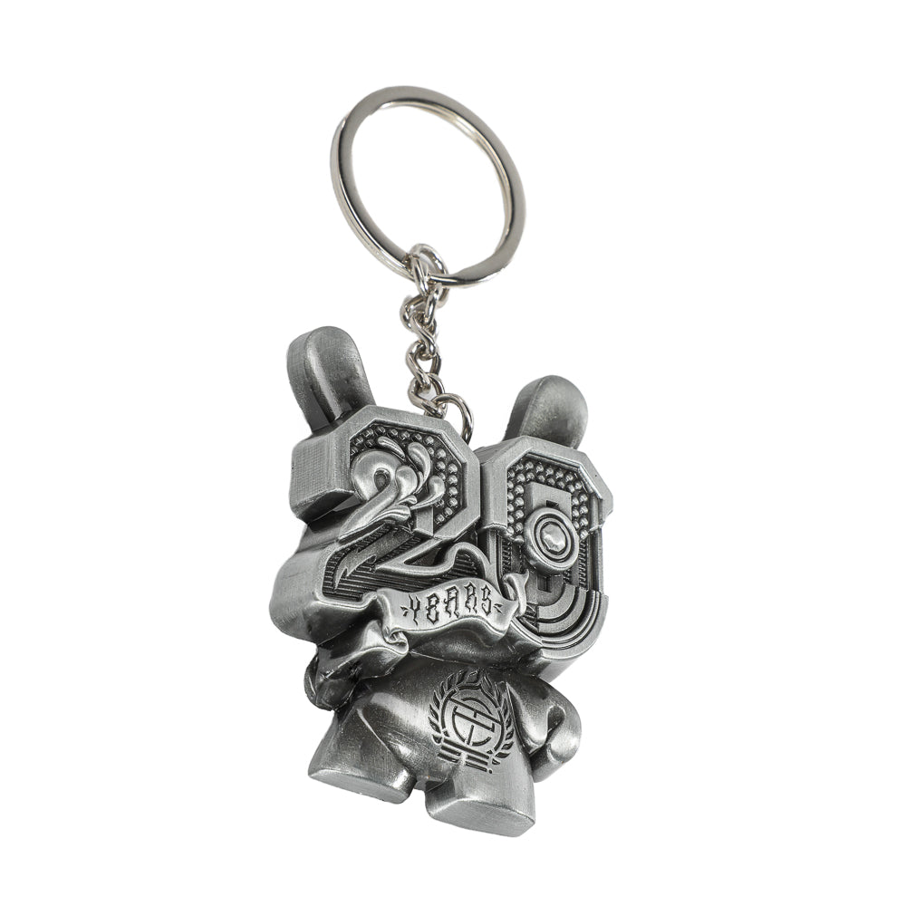 20th Anniversary Solid Metal Dunny Keychain - "Silverchrome" by Tristan Eaton (Limited Edition of 200)