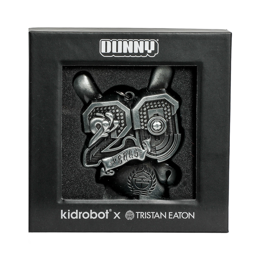 20th Anniversary Solid Metal Dunny Keychain - "Silverchrome" by Tristan Eaton (Limited Edition of 200)